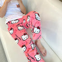 Hello Kitty Flannel Pajamas Cozy Home Pants Gifts For Women