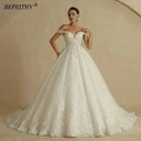Ivory Glitter Wedding Dress for Bride