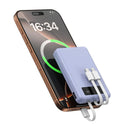 Slim Power Bank - 3 Built In Cables And Display