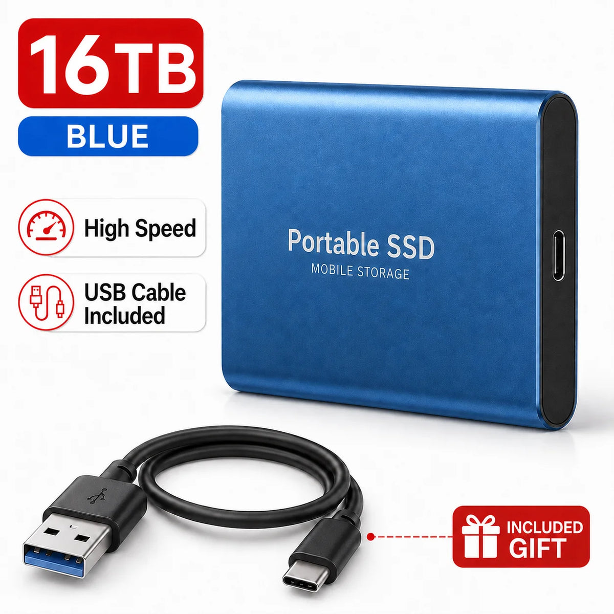 USB-C USB External SSD