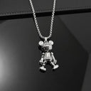 Rebel Bear Necklace Bold Graffiti Street Style Pendant