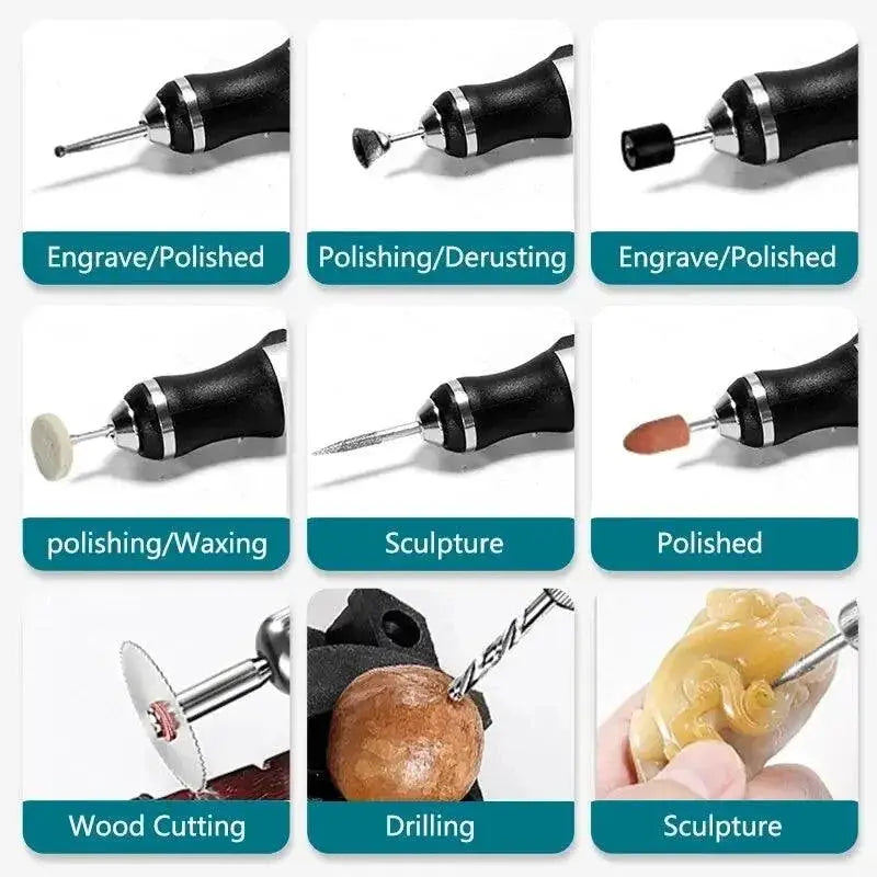 Portable Cordless USB Rotary Tool For Woodworking Engraving