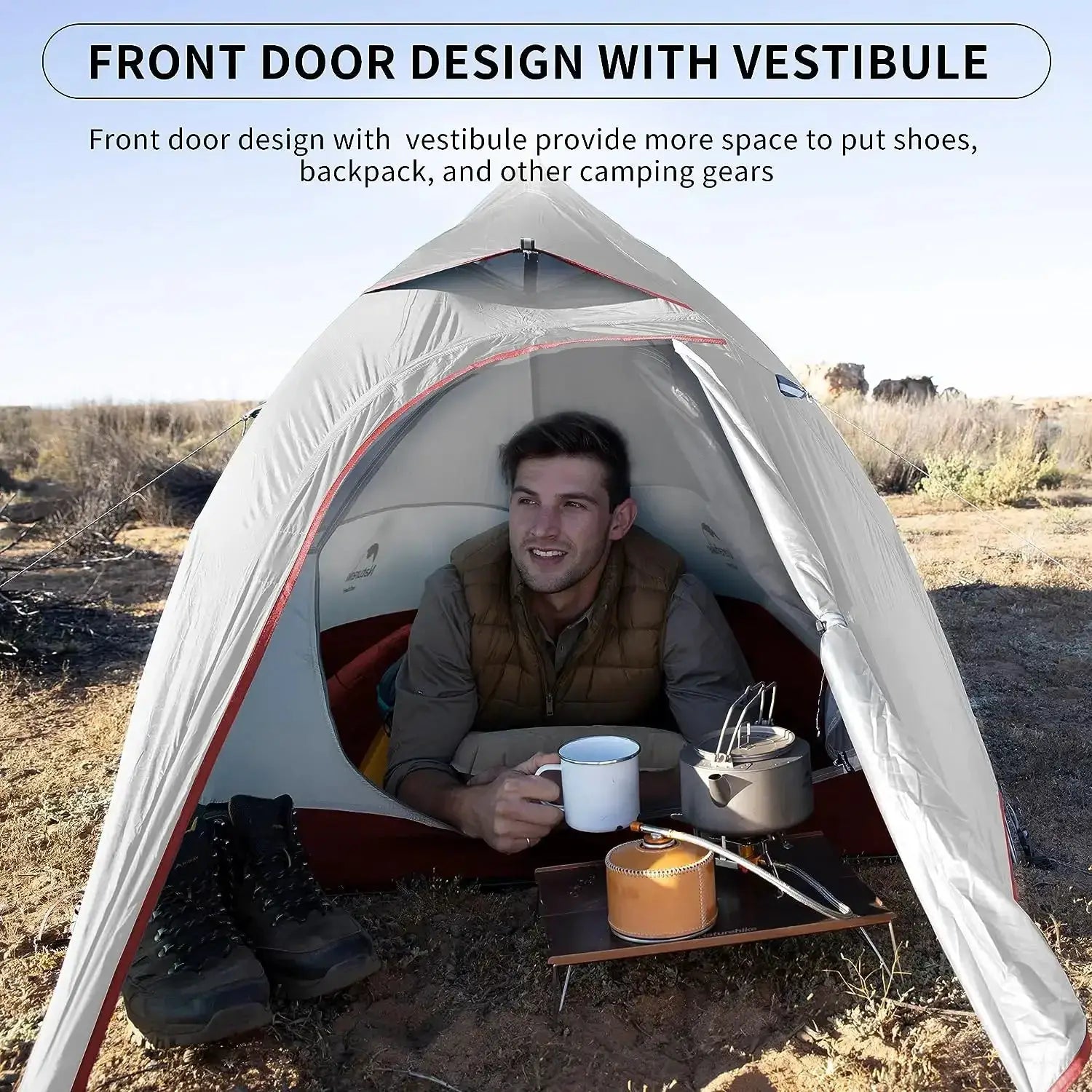 Ultralight Camping Tent Portable 1 Person Shelter For Solo