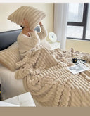 Soft Rabbit Plush Sofa Blanket for Home