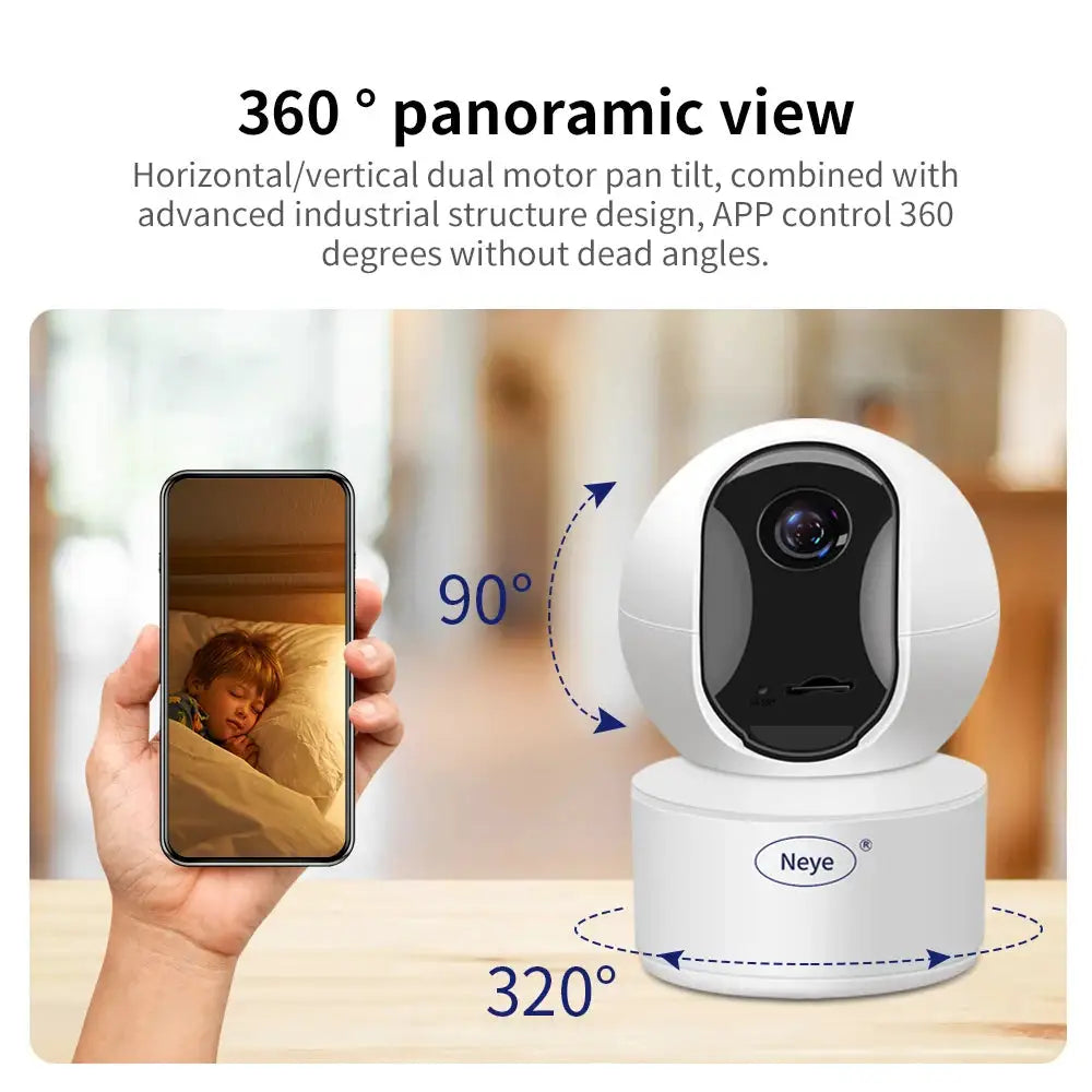 Neye 8MP 4K PTZ WiFi Security Camera Home Indoor 10X Digital Zoom Camera AI Automatic Tracking CCTV Baby Monitor