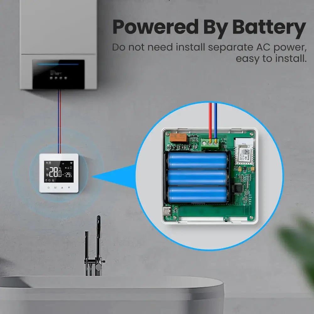 AVATTO WiFi/ZigBee Smart Thermostat,Low Power Battery Water Gas Boiler Temperature Controller For Tuya Alexa Google Home Alice