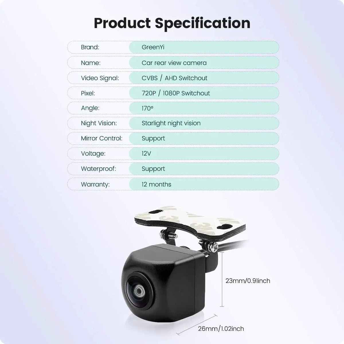 Rear View Camera for Cars Safer Parking — product view 9