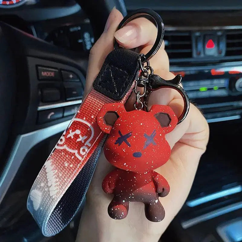 Sparkling Crystal Bow Tie Bear Keychain — product view 18