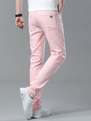 Four Season New Men's Yellow Jeans Fashion Business Casual