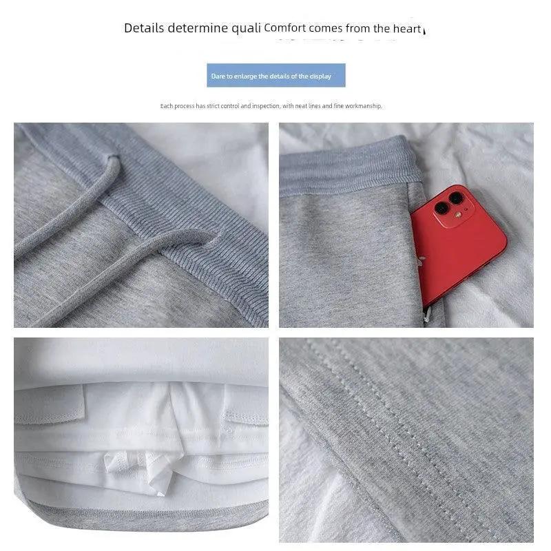 Summer Drawstring Sports Skirt Cotton Blend Mini Fashion