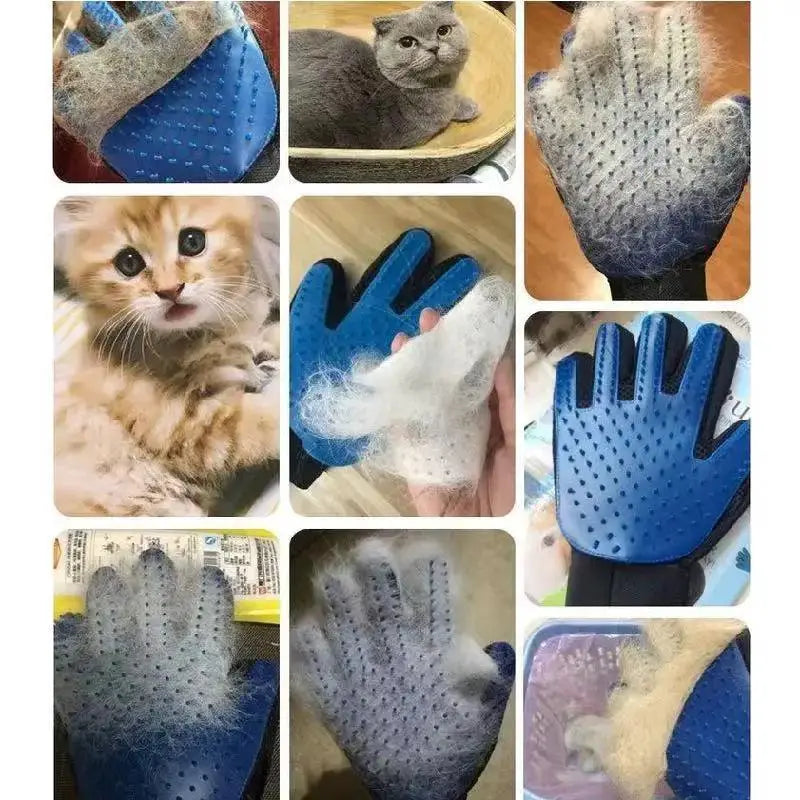 Rubber Pet Grooming Glove for Cats and Dogs Deshedding Tool