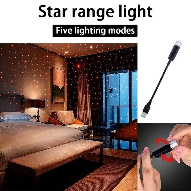 Portable USB Star Projector Night Light For Room And Car