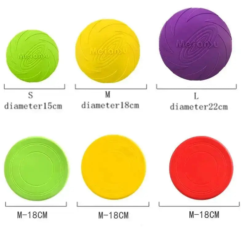 Eco Friendly Interactive Silicone Dog Flying Disk Toy