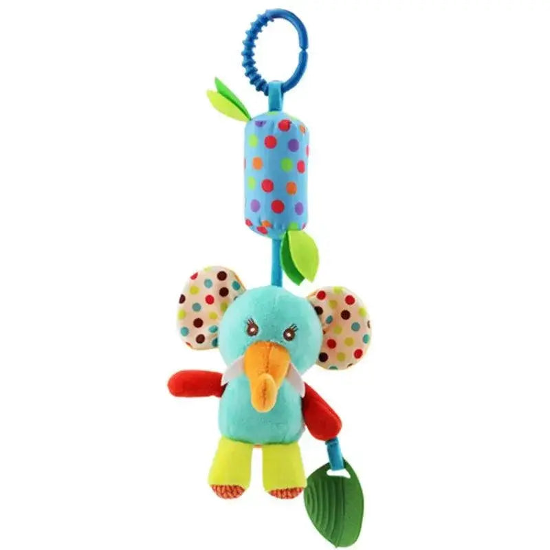 Sensory Plush Animal Rattle Teether Toy For Babies