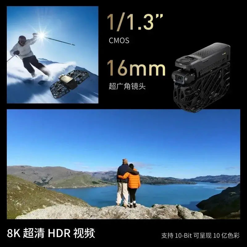 Professional high definition anti-shake drone AI intelligent follow-up outdoor panoramic skiing aerial photography