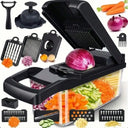 Vegetable Chopper with Blades and Container, Onion Chopper
