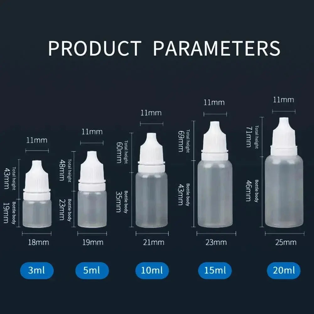 Assorted Dropper Bottles Set Portable Paint Containers