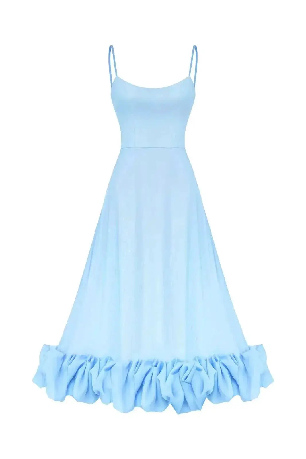 Ruffled Elegance Backless Dress Timeless Sophistication