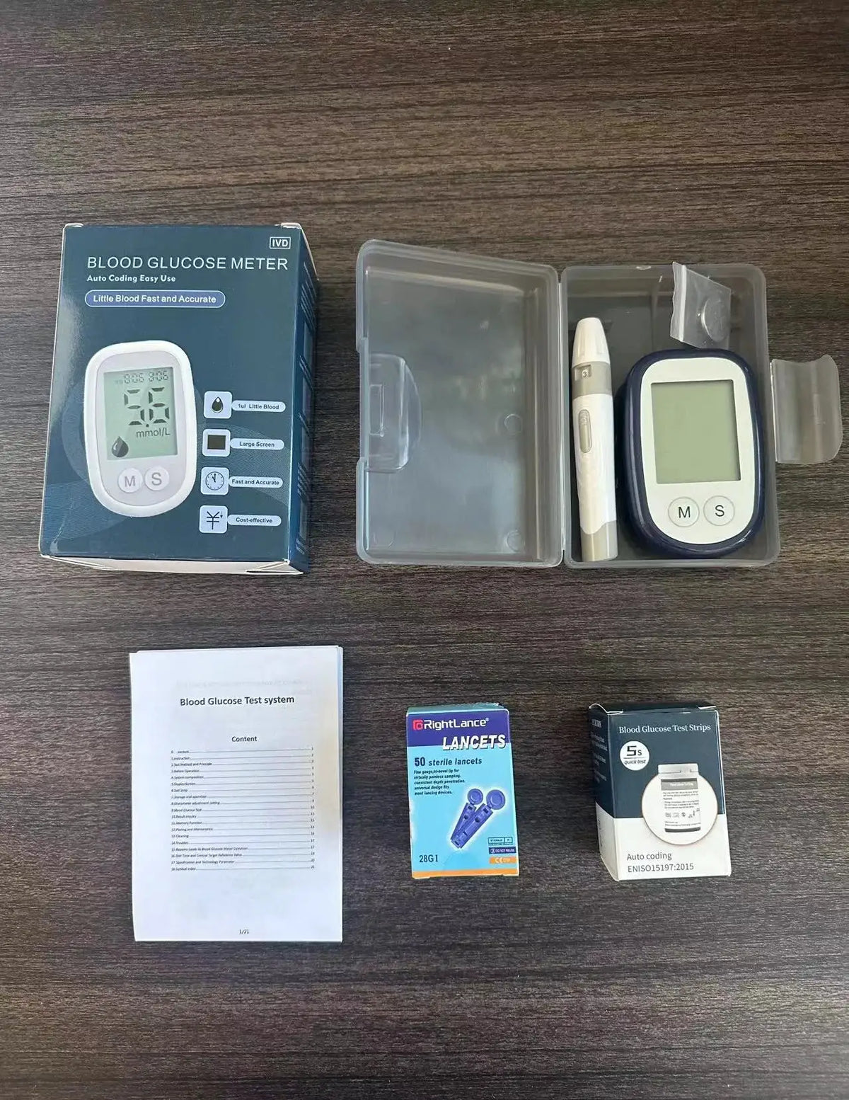Premium Blood Glucose Meter Kit Diabetes Monitor Medical — product view 9