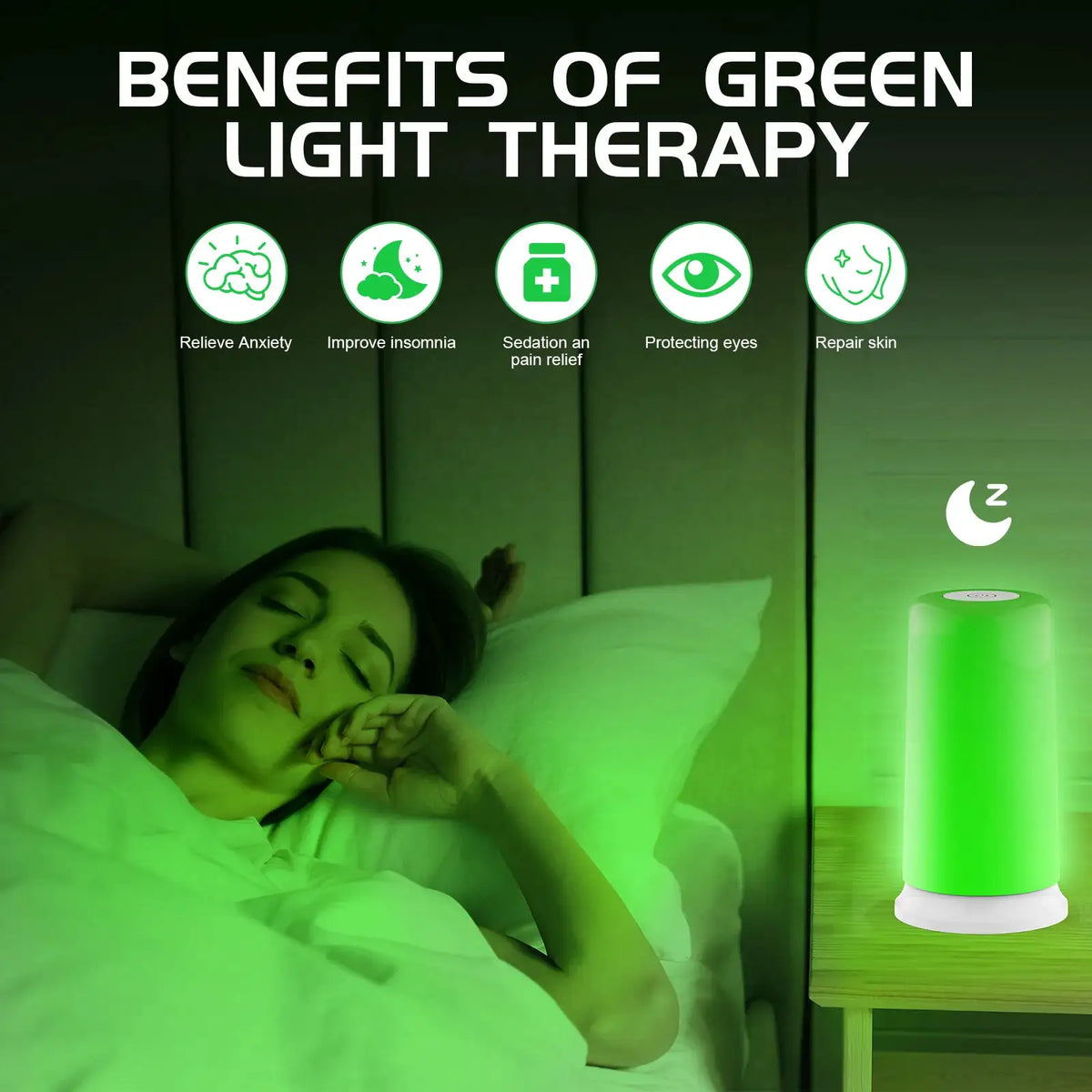 Narrowband SAD Light Therapy Device Green Light Therapy Lamp Lux — product view 2