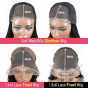 Premium Kinky Straight HD Lace Frontal Wig Glueless Hair
