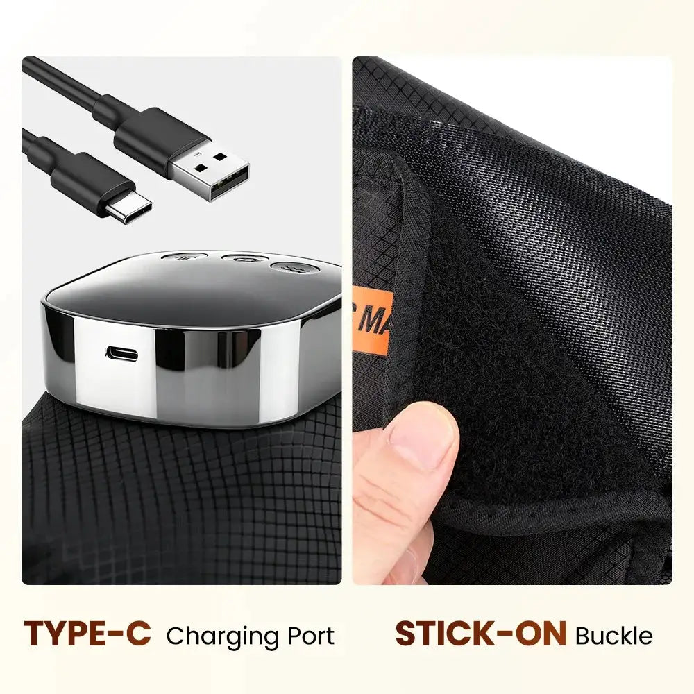 Foot Massager with Heat Vibration Airbag Kneading Wireless Rechargeable Ankle Wrap Support Brace Home Office Gift for Women Men