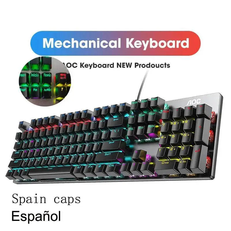 GK410 Mechanical Keyboard With Customizable RGB For Gaming