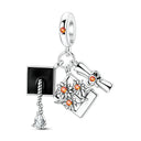 Charm Sterling Silver Happy Graduation