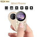 SERVO i15 Mini Oval Small Mobile Phone Dual SIM GSM 1.39 Inch Screen Vibration FM Radio Type-C