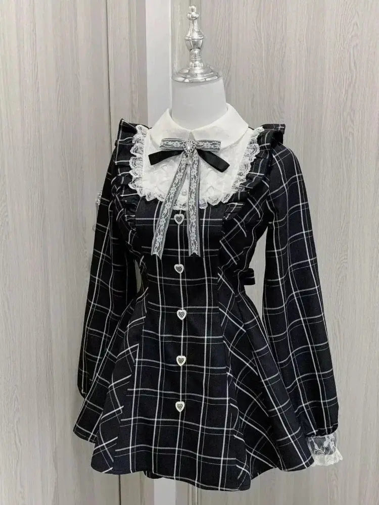 Kawaii Patchwork Dress for Women Chic — product view 8