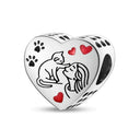 Charm Beads Sterling Silver Pink