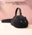 JIAERDI Lolita Plush Cute Cat Bag Women Harajuku Fur Bag