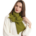 Women's Solid Color Wool Knitted Warm Thickened Scarf Gaiter