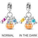 Halloween Skull Charm Bead Sterling