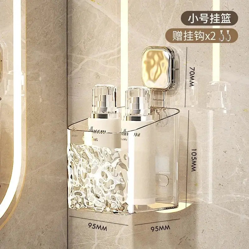 Bathroom Shelf Organizer Adhesive Wall Mount For Shampoo Gel