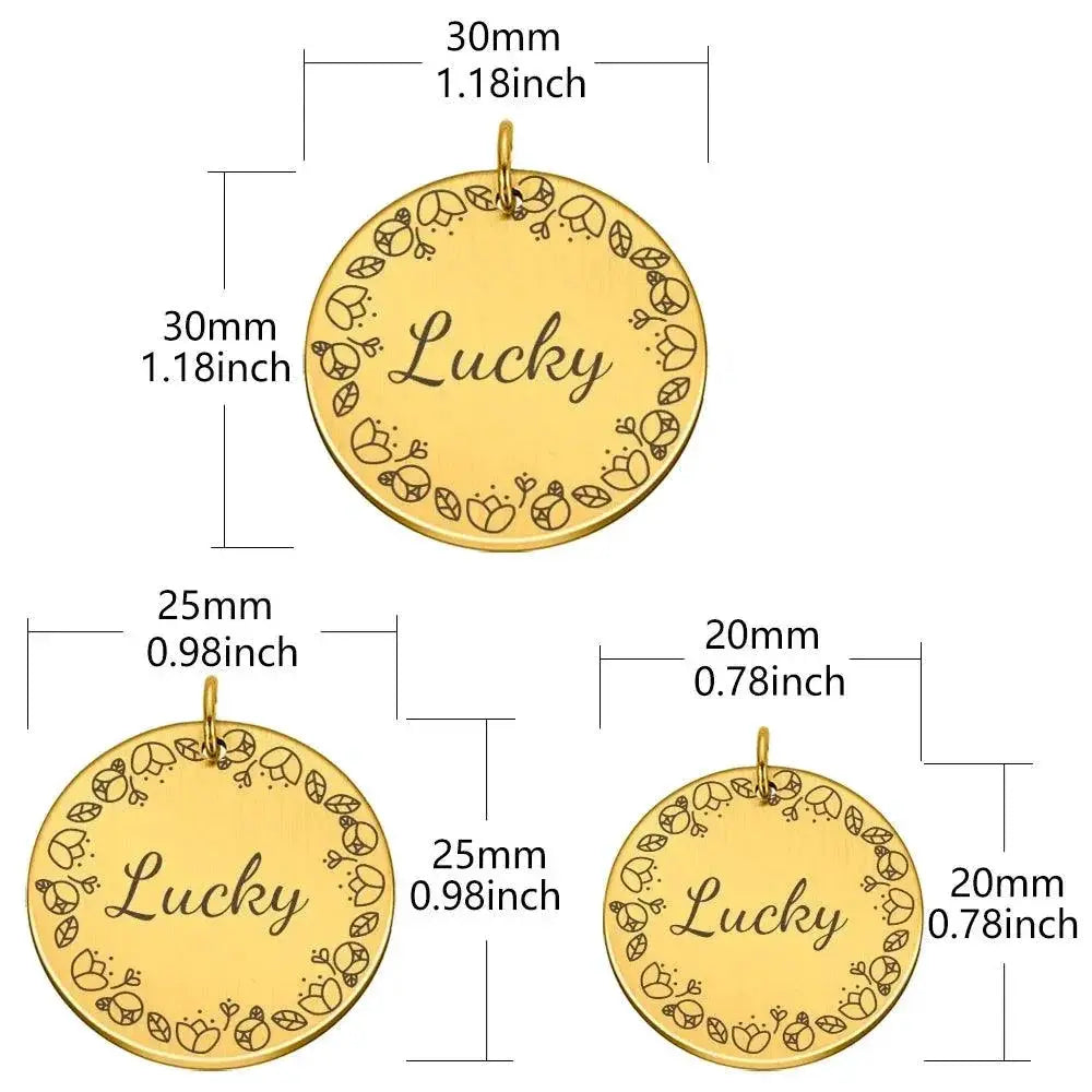 Personalized Engraved Pet ID Tags for Dogs Cats Reflective