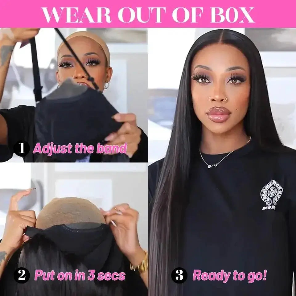 Glueless Straight Lace Front Wig Premium Virgin Hair Quality