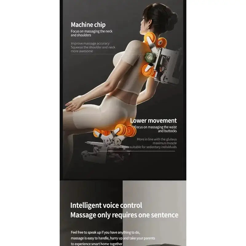 3L Luxury Smart Massage Chair with Health Detection, SL Track & 3D Manipulator, All-Round Airbag & Foot Scraping Massage