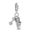 Sterling Silver Charm Beads Rose