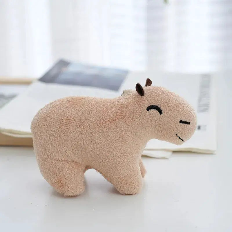 Capybara Plush Toy Keychain Bag Charm Cute Animal Accessory