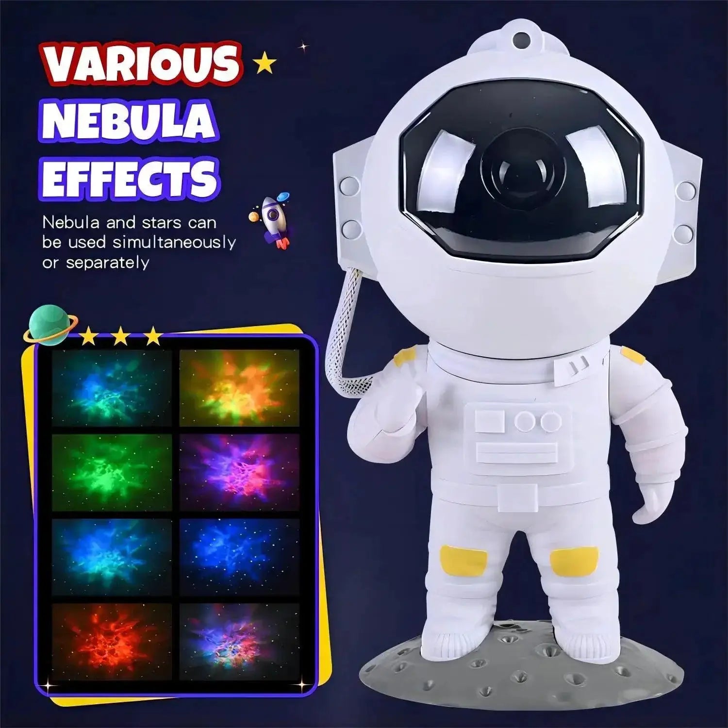Astronaut Space Projector Galaxy Night Light Kids Decor
