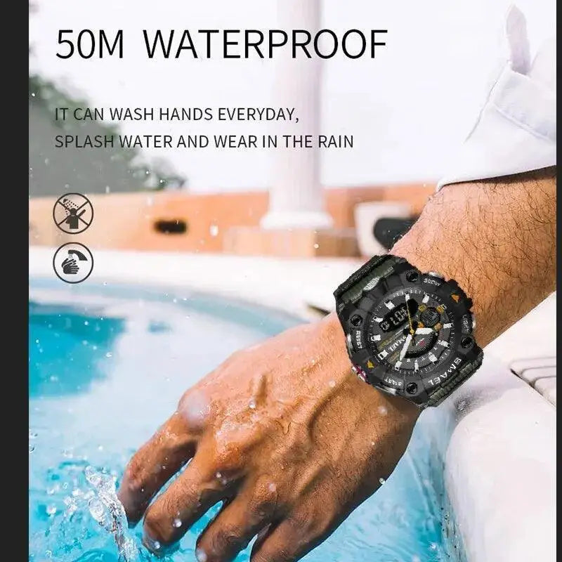 SMAEL LED Military Sports Watch Durable Waterproof Timepiece