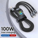 3 In 1 100W USB A Cable - Fast Charge Universal