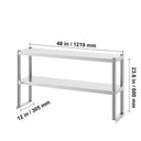 SucceBuy Stainless Steel kitchen worktable Overshelf with Height