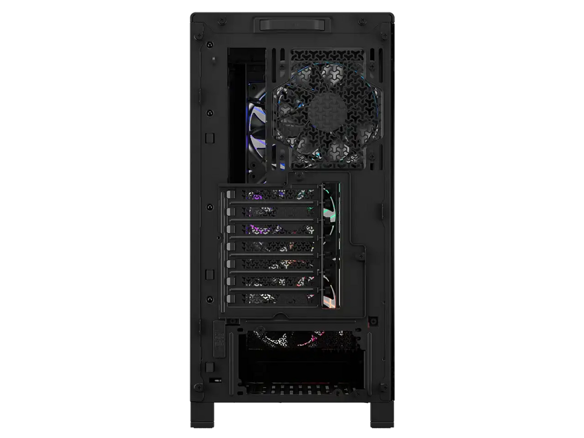 CORSAIR 4000X RS Mid-Tower PC Case, Black - Illuminated front panel RGB - 4x RS120 fans included - Supports dual 360mm radiators - ASUS BTF, MSI Project Zero - 
