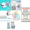 HD Mini Portable Thermal Printer Bluetooth For iOS Android 57mm Label Cute Cat
