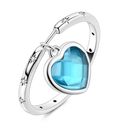 Sterling Silver Ring Sparking Purple