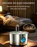 Stainless Steel Quiet Pet Fountain