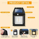 Outdoor Solar Tungsten Wall Light with Motion Sensor IP65