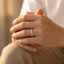 Moissanite Ring in Sterling Silver Single NMELF